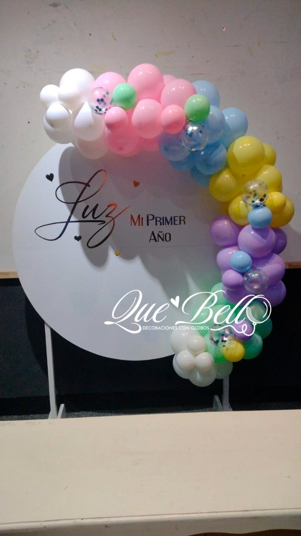 Producto - FONDO CON GLOBOS ARCOIRIS