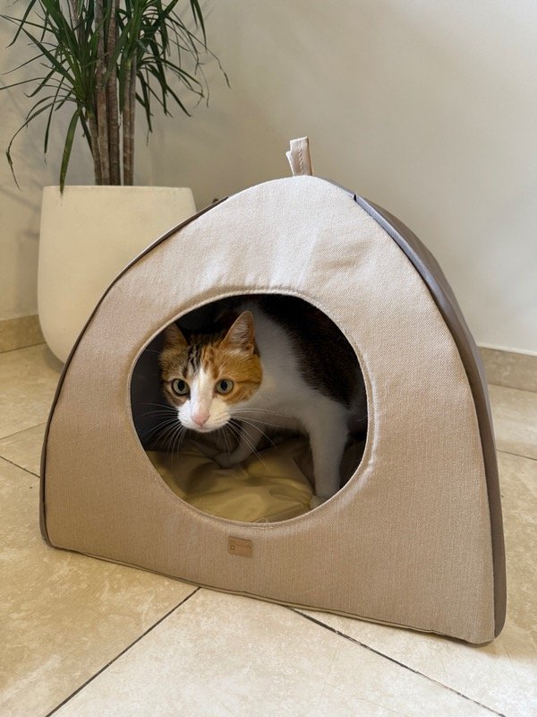 Producto - Cama modelo Iglú (camel) 45x45