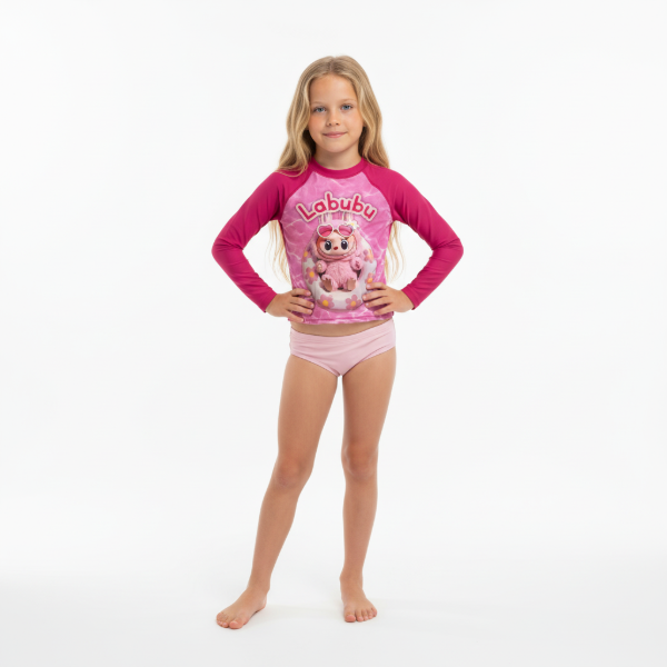 Producto - REMERA UV LABUBU FLOTADOR  NEW 2026 MANGA LARGA. ANTICLORO + FILTRO UV+50