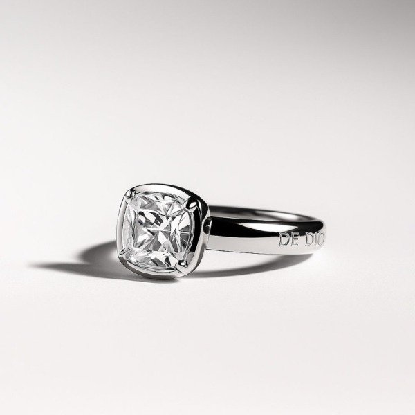 Producto - Anillo Cushion Blanco 8 mm - 0
