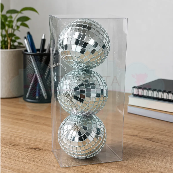 Producto - 3 BOLAS DISCO ESPEJADAS 8 CM - 0
