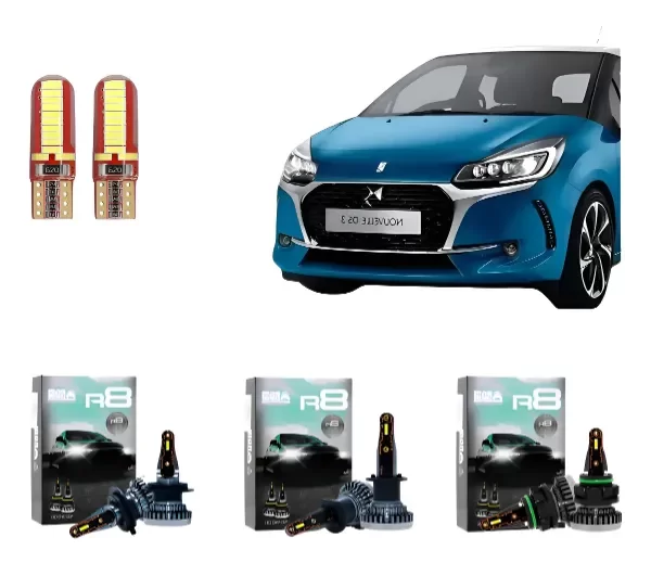 Producto - Kit Cree Led R8 Luz Baja Alta Y Antiniebla Citroen Ds3