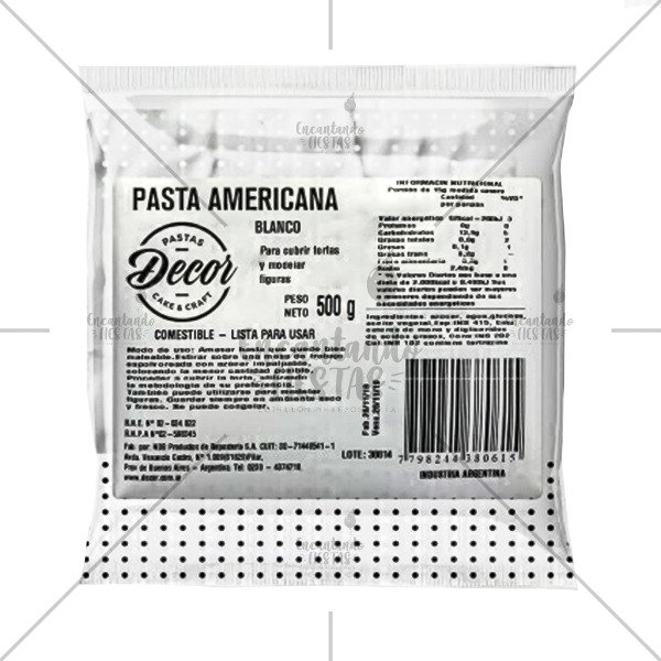 Producto - Pasta Americana Blanca Decor Torta Reposteria X 500grs