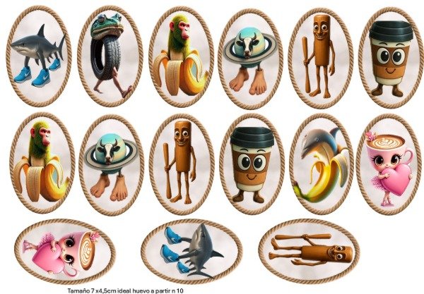 Producto - LAMINA PASCUAS BRAINROT OVALADO 1