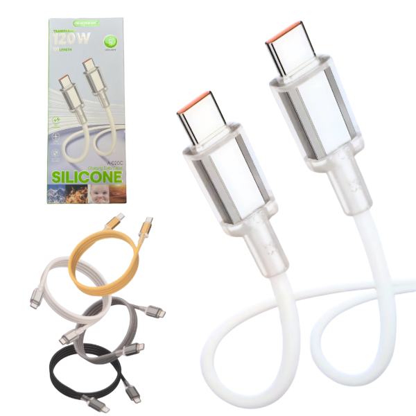 Producto - CABLE USB TIPO C A TIPO C 120W A-020C MUJIEDI TRANSP