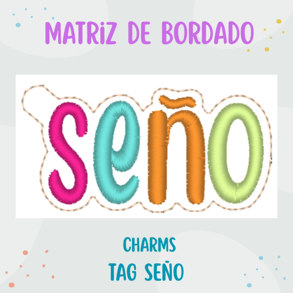 Producto - Matriz de Bordado - Charm ITH Día del Maestro - "Tag Seño"