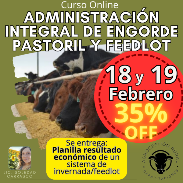 Producto - Curso Online: Administración Integral de Engorde Pastoril y Feedlot