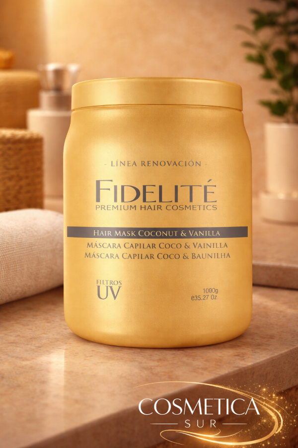 Producto - máscara capilar de coco y vainilla fidelite x 1000 grs