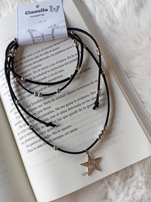 Producto - lazo de gamuza estrella