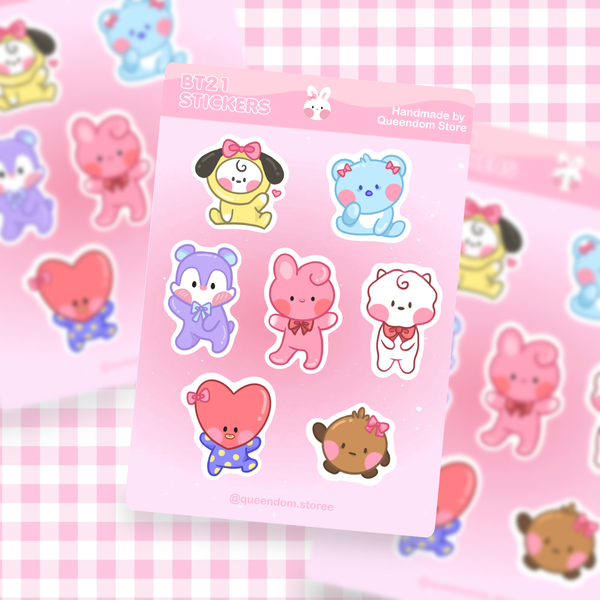 Producto - Planchita de stickers BT21
