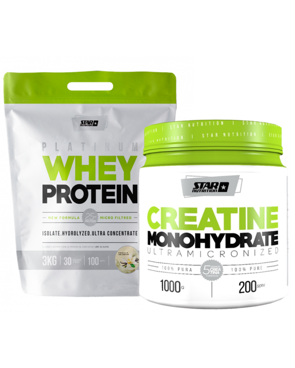 Producto - Proteína 3kg+Creatina 1kg Star Nutrion
