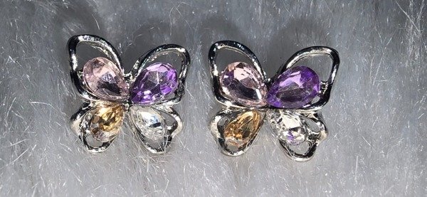 Producto - Pendientes , Aros Para Mujer, MARIPOSAS STRASS COLORES