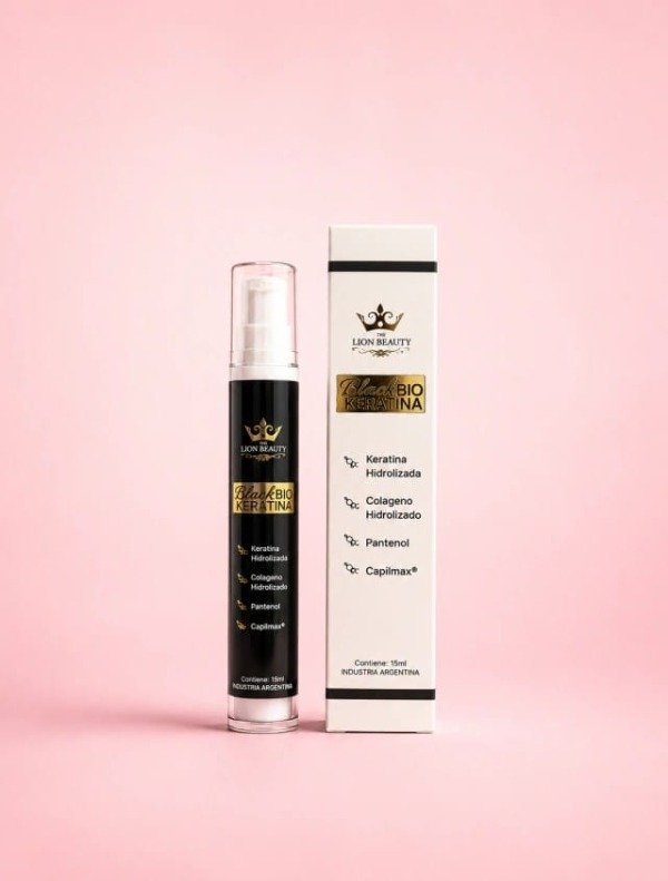 Producto - BLACK BIO KERATIN 15ML - THE LION BEAUTY