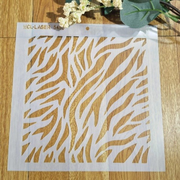 Producto - St 5455 de 20x20 cm Stencil Simil Cebra