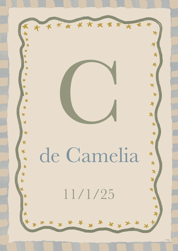 Producto - Cuadro personalizado Inicial, nombre y fecha - 6