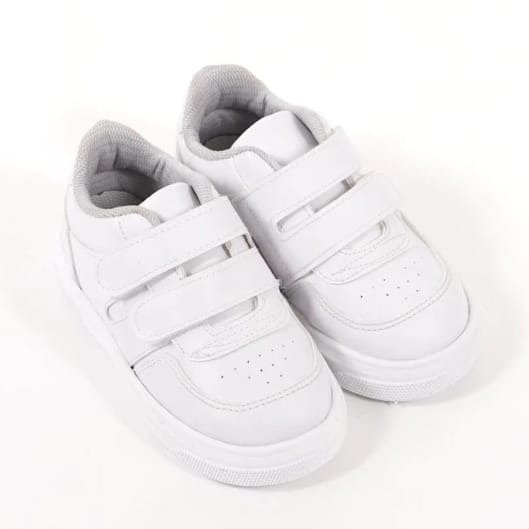 Producto - Art. 302 ZAPATILLA DE CUERO SINTÉTICO CON VELCRO blanco (livianas)