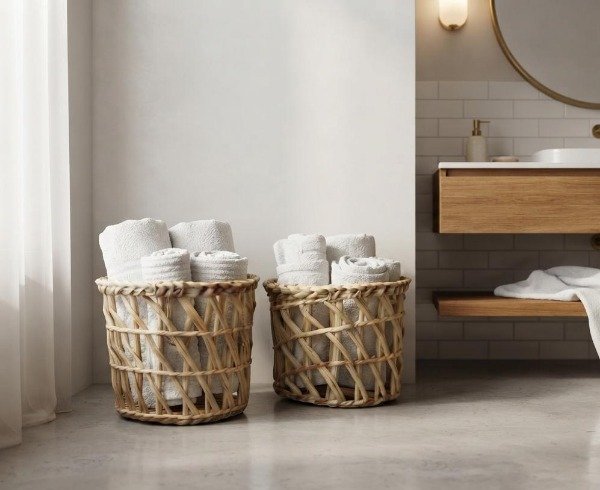 Producto - Canasto Junco + calado completo Rombo - 1
