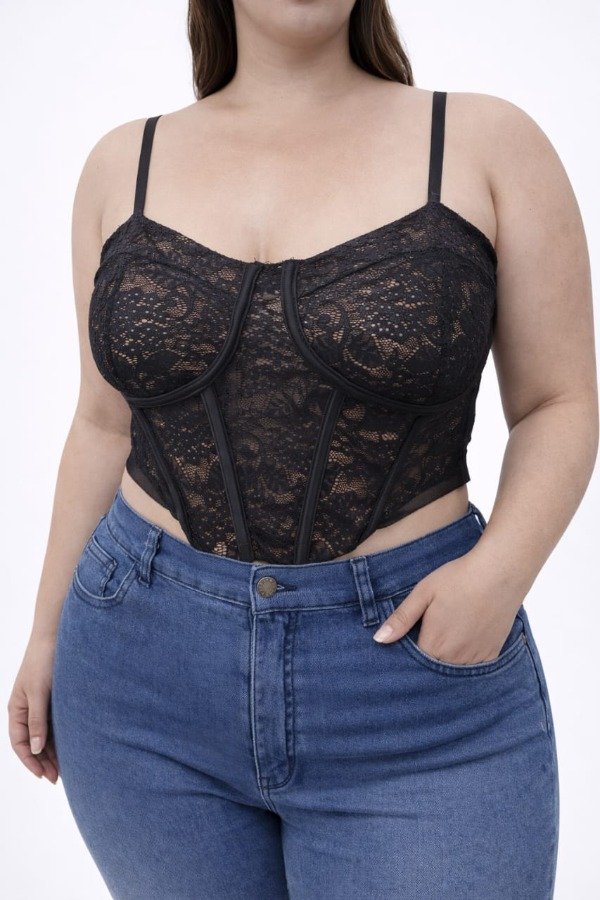 Producto - Corset negro con encaje