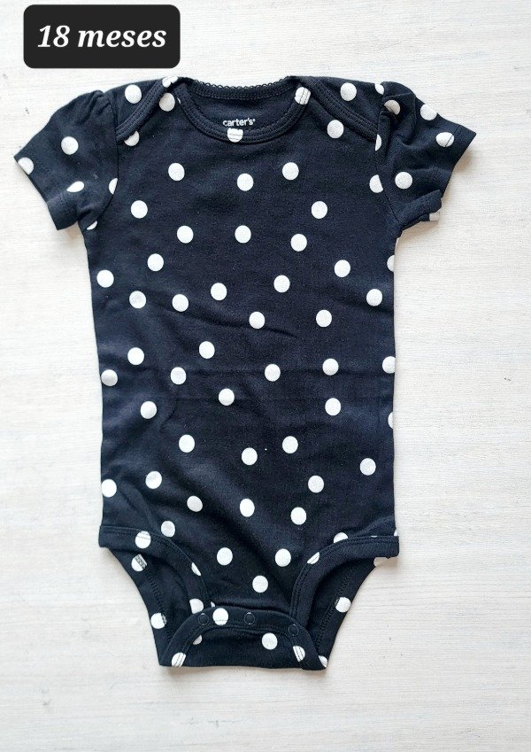 Producto - Body manga corta carters talle 18 meses lunares negro