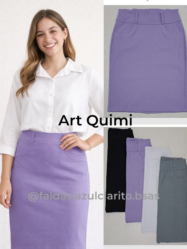 Producto - Pollera Quimi Bengalina elastizada