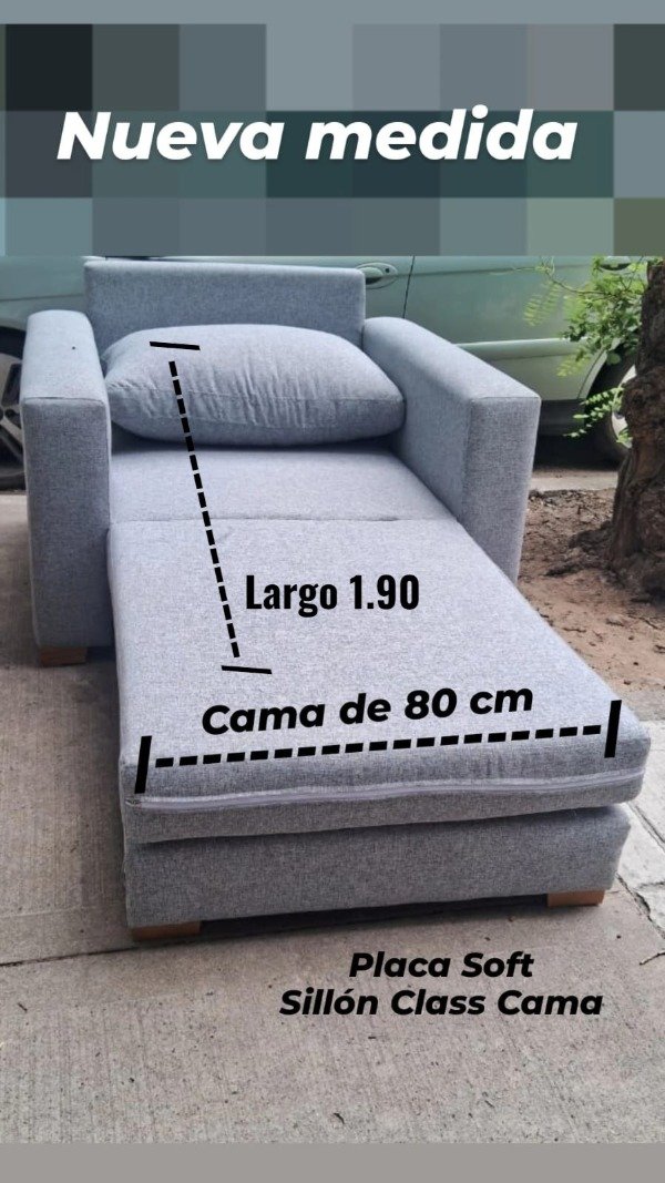 Producto - sofá cama de 1 cuerpo 80x1.90m Premium