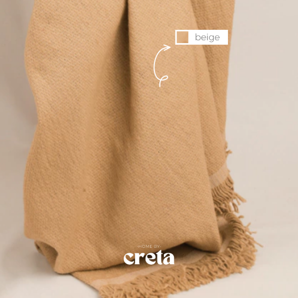 Producto - Manta Rústica Algodón Beige