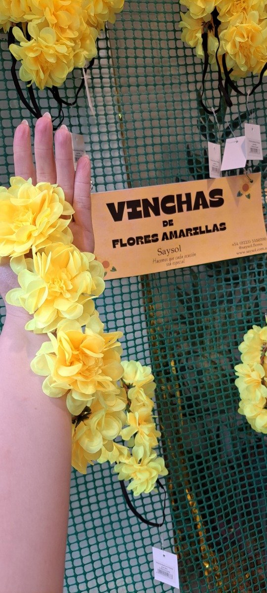 Producto - VINCHA DE ROSAS AMARILLAS - 1