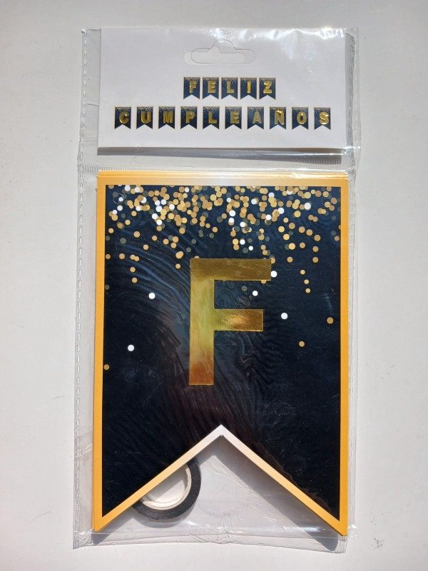 Producto - Banderín Confetti "FC" Negro