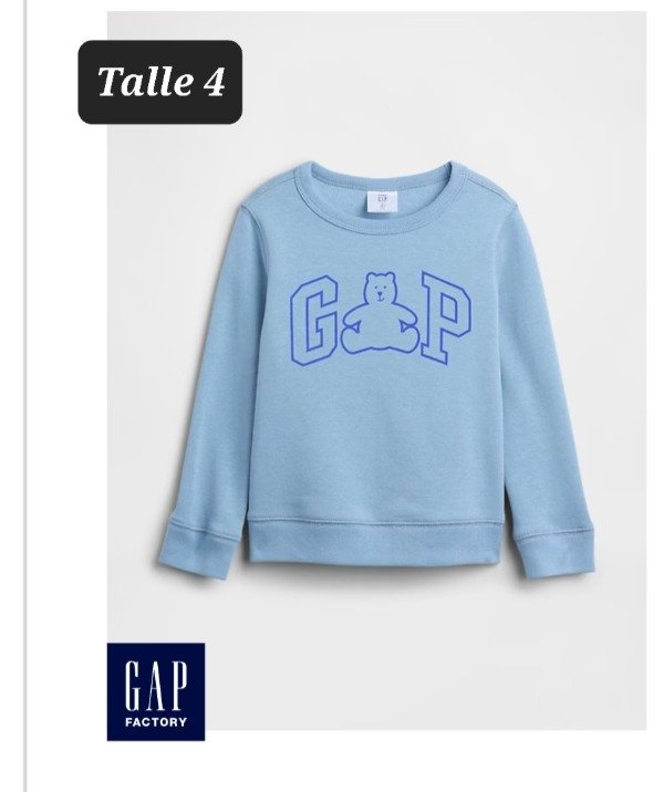 Producto - Buzo con friza gap talle 4 celeste