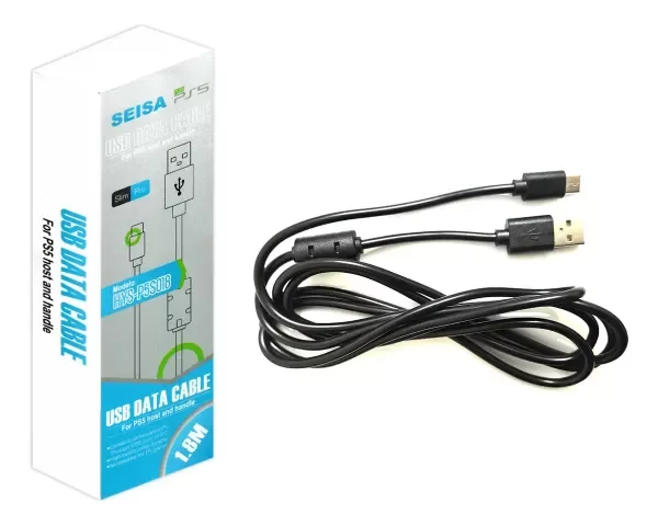 Producto - CABLE TIPO C CARGADOR SEISA HYS-P5S030 NEGRO PARA PS5 USB