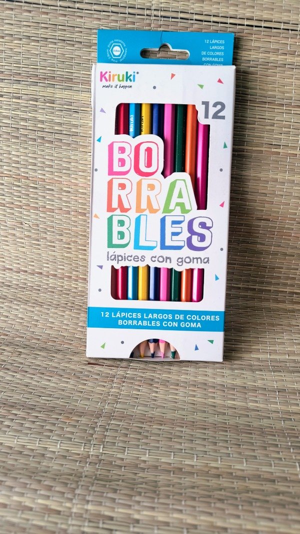 Producto - Lápices borrables con goma en cada uno x 12unid
