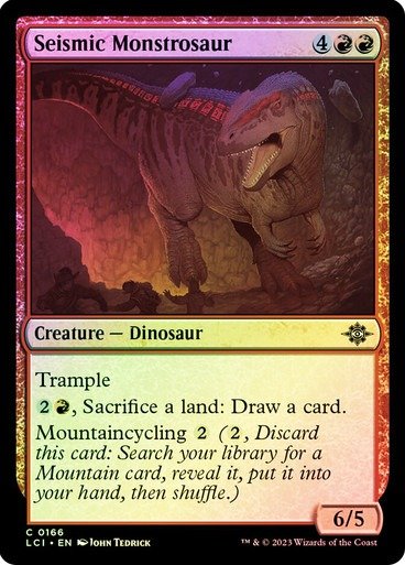 Producto - Seismic Monstrosaur Foil  Lost Caverns of Ixalan