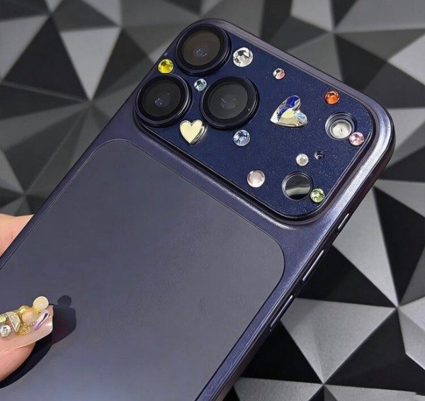 Producto - Glass completo para camaras strass metalizado corazones