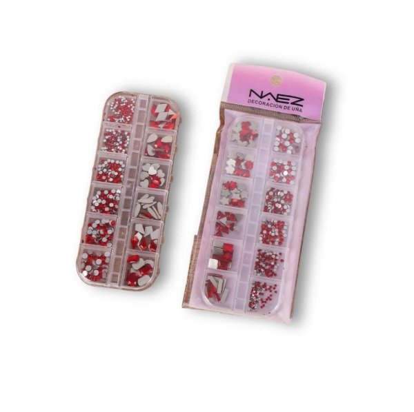 Producto - Strass rojos y apliques