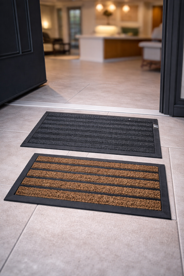 Producto - Alfombra  de coco y Goma a rayas.
