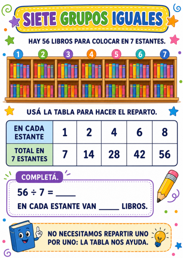 Producto - REPARTIMOS CON TABLAS: Divisiones exactas con apoyo visual - 9