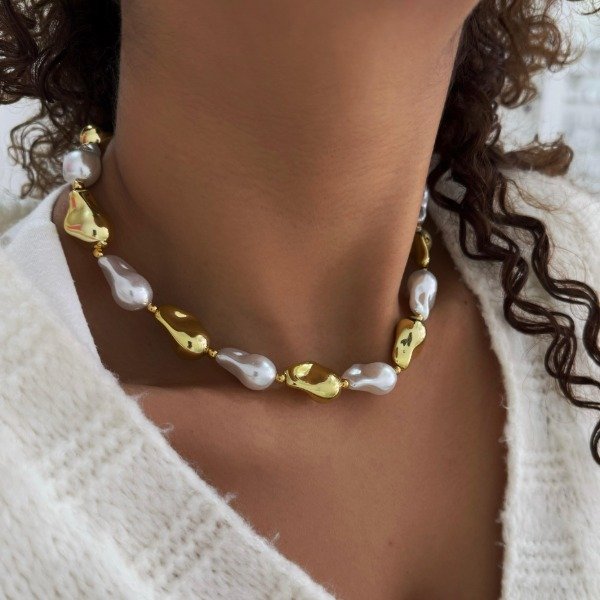 Producto - COLLAR NACAR Y DORADO