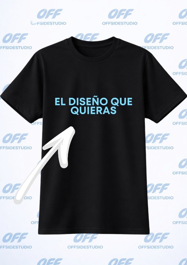 Producto - Personaliza tu remera NEGRA con el diseño que quieras