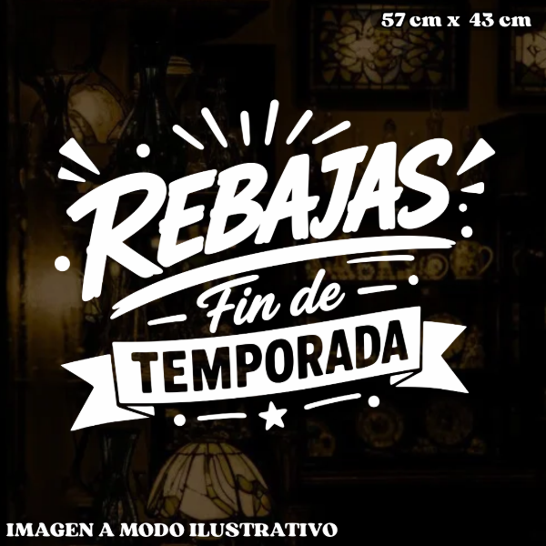 Producto - Vinilo Decorativo para vidriera Rebajas Fin de temporada