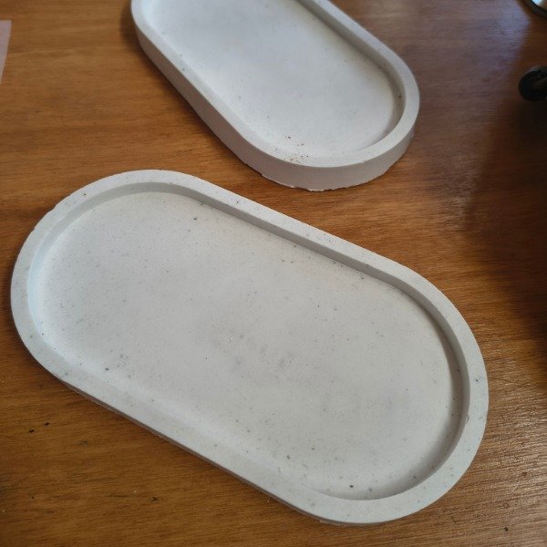 Producto - Bandeja oval 18 x 10 CM yeso