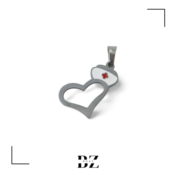 Producto - DIJE ACERO CORAZON ENFERMERA X PCS - 1429-11