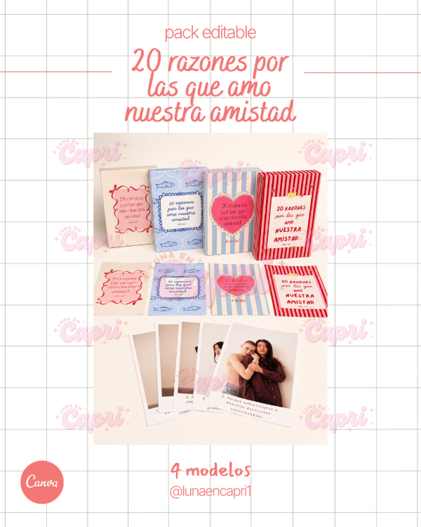 Producto - 20 razones por las que amo nuestra amistad