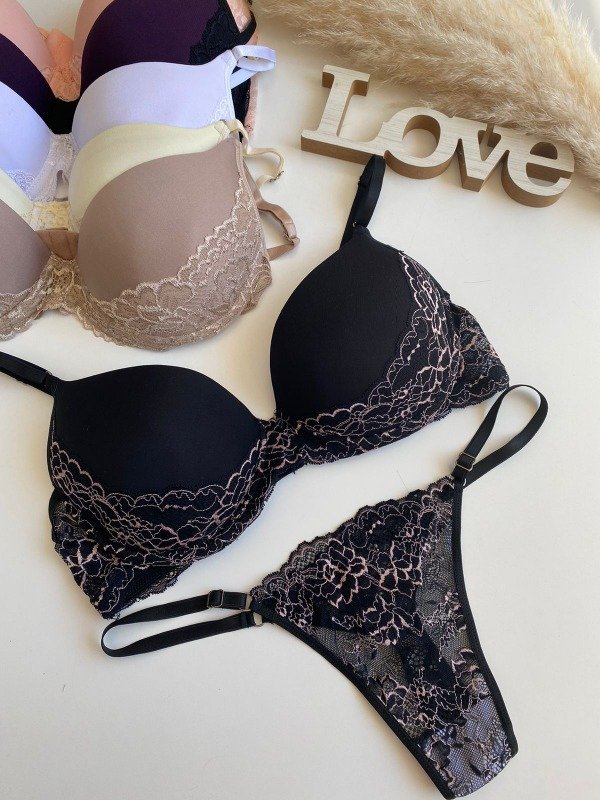 Producto - Conjunto Aro Lycra/Encaje Noelia- COD 4327