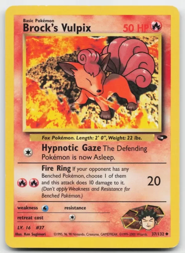 Producto - Brock's Vulpix 37/132 Uncommon Gym Challenge Pokemon Unlimited