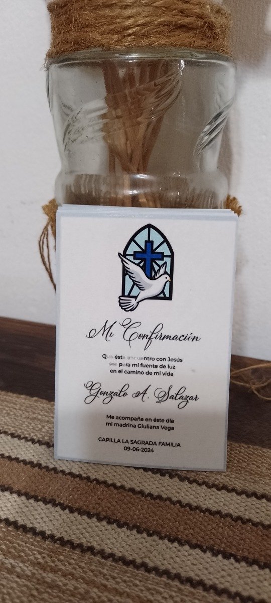Producto - CARTÓN SUBLIMADO - TARJETAS CONFIRMACIÓN 2