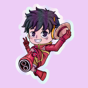 Producto - Stickers Holograficos - One Piece - Luffy Egghead