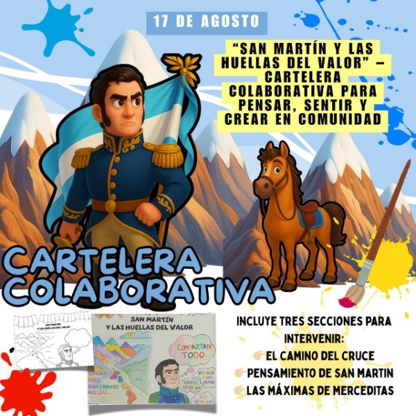 Producto - CARTELERA COLABORATIVA. San Martín y las Huellas del Valor