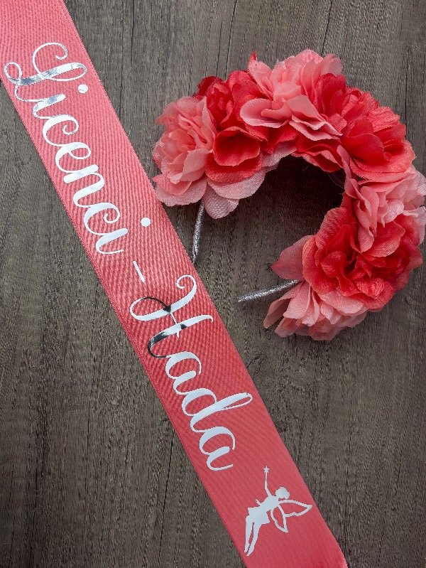 Producto - SET Vincha con Flores + Banda