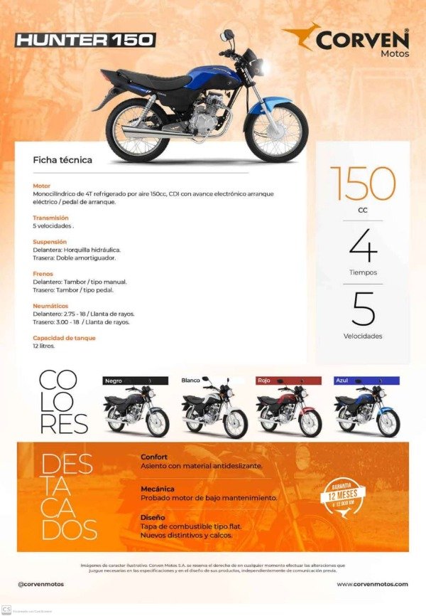 Producto - HUNTER 150 RT