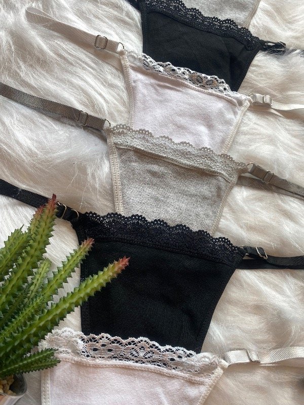 Producto - Regulables de algodón con lycra y puntilla (Precio por docena) - 2